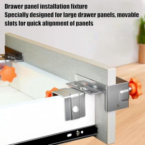 C Clamp Drawer Front Installation Clamps, Pack of 2 Drawer Mounting Clips, Adjustable Drawers Mounting Clamps, Drawer Fronts Mounting Tool for 10-30 mm Panels