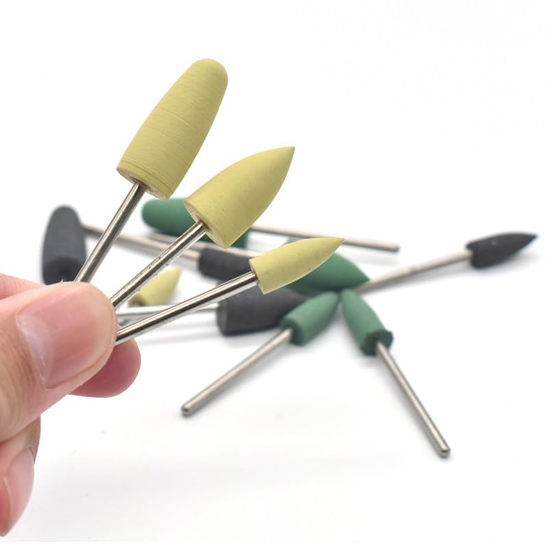 [Australia - AusPower] - Silicone Composite Polishing Kit, 12Pcs Resin Base Hidden Denture Polishing Burs Kit 2.35mm (1) 1 