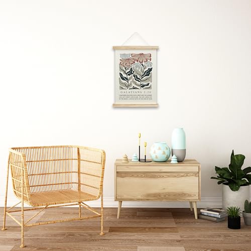 Abstracted Christian Wall Art Decor, Religious Gifts for Women, Man, Religious Home Church Decor, Bible Verse Galatians 2 : 20 Canvas Hanging Banner, Christian Home Decor -A01