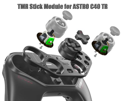 ElecGear 2x TMR Joystick Replacement for ASTRO C40 TR Controller, PCB Assembly Soldered Module with TMR Electromagnetic Control Stick Replacement for Analog Stick