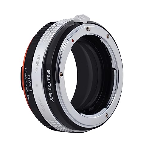 PHOLSY Lens Adapter Compatible with Nikon F (G-Type) Lens to Leica L Camera Nikon G / F to Leica L