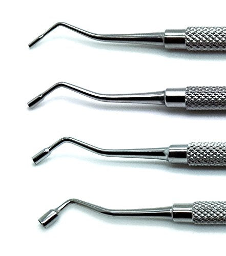 [Australia - AusPower] - Dental Amalgam Filling Smooth Plugger 720-1, 721-2, 722-3, 723-4 Double Ended 1.2mm/1.5mm, 1.9mm/2.2mm, 2.4mm/2.7mm, 2.8mm/3.1mm Restorative 4 Pieces Instruments 