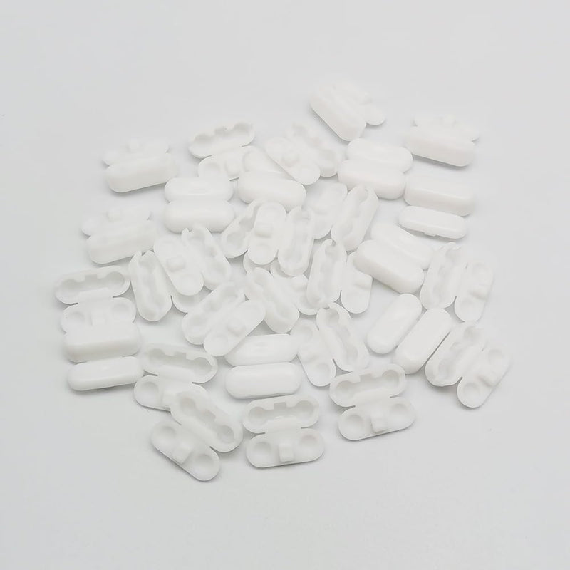 [Australia - AusPower] - 30 Pack Chain Connectors Roller Shade Bead Chain Connector Vertical Roman Roller Blind Ball Chain Cord Connector Clips (White) White 