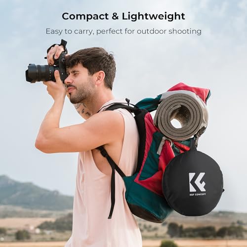 K&F CONCEPT 5-in-1 Light Reflector, 32" (80cm), Collapsible & Portable 32'' (80cm)