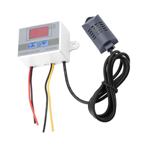 Hilitand digital humidity controller with LED display and easy button settings for 12V greenhouse use