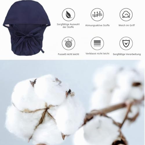 Surgical Caps Women's Surgical Hood Fabric Surgical Caps Women's Long Hair Surgical Caps Fabric Nurse Accessories for Doctors Dentists Pharmacists Veterinarians Medical Staff (Blue)