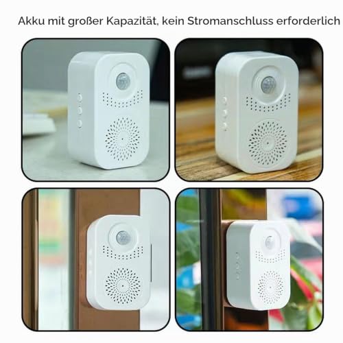 Motion Activated Voice Player, PIR Infrared Motion Sensor, Activated Sound Speaker with USB Cable, Door Welcome Alarm for Shop, Factory Supermarket