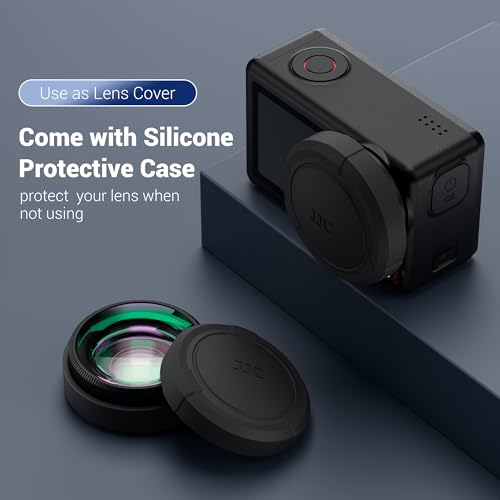 JJC FOV Wide Angle Lens for DJI Osmo Action 5 Pro 4 ONLY,Widen Lens View