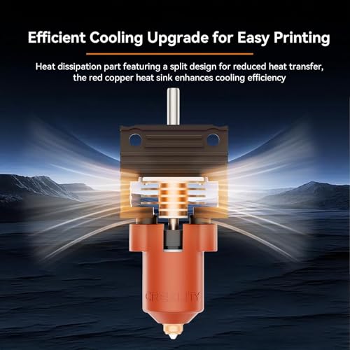 Official Creality K1/K1 Max/K1C Hotend Upgrades Kit, K1 Series Ceramic Heating Block Kit, 3D Printers Hotend with Integrated Quick-Swap Nozzle, Supports 300°C High Temperature, 600mm/s High-Speed K1/K1C/K2SE/3V3 Plus
