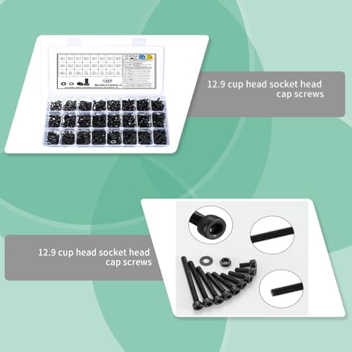 MUNUOSIKEJI white zinc hex bolt assortment kit with M6, M8, and M10 bolts, 135 pieces