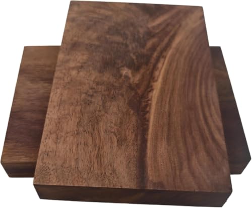 2PCS Unfinished Walnut Wood Blocks for DIY Crafting, Scroll Saw, Woodworking, Carving, Burning, Laser Cutting, Engraving, CNC, Painting (15 x 10 x 2 CM) 15 x 10 x 2 CM
