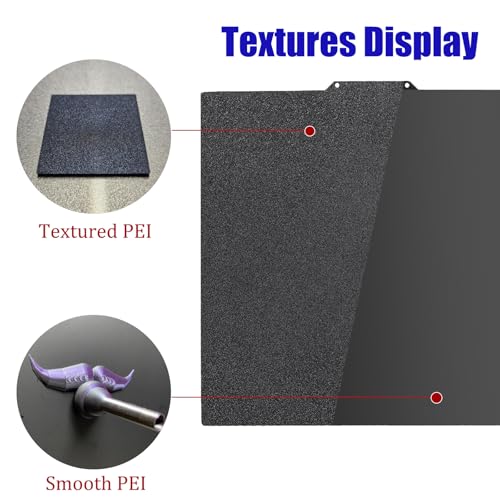 PEI Printing Plate 230 x 230 mm, Smooth & Textured PEI Spring Steel Print Bed PEI Build Plate for Anycubic Cobra 2/Kobra 2 Pro/Kobra 2 Neo 3D Printer Platforms