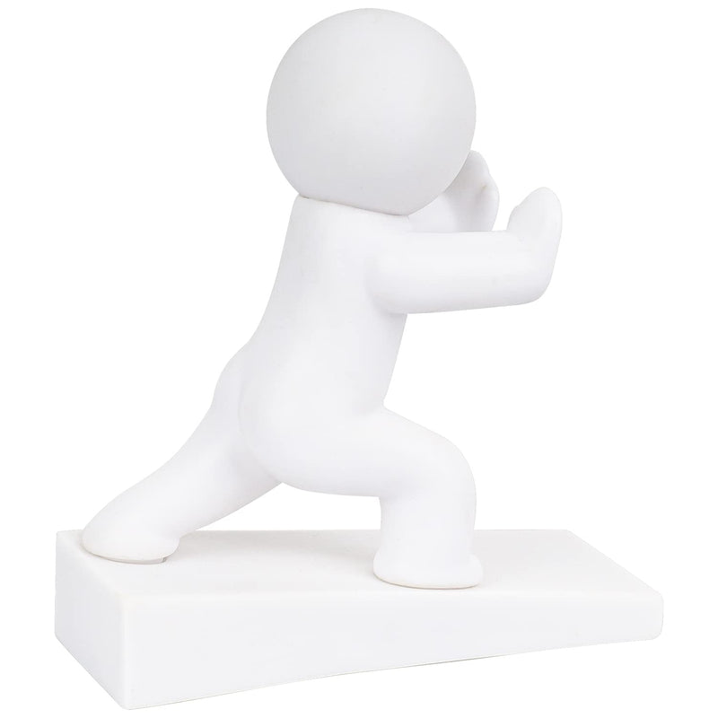 [Australia - AusPower] - Cute Door Stopper, Decorative Door Stop, Protects Your Floors, White 1 Pack (Patented) 