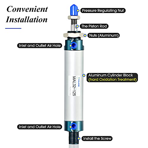 TAILONZ MAL Air Cylinder 32mm Bore 100mm Stroke with Y Connector (1Pc)