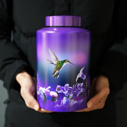 Large Cremation Urns for Adult Human Ashes, Hummingbird Pattern Large 220 lbs