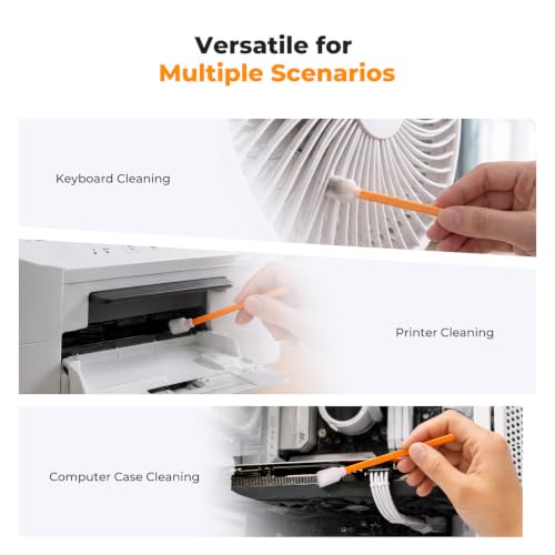 K&F CONCEPT 50 Foam Cleaning Swabs,for Electronics,Camera,Deep Cleaning 50PCS