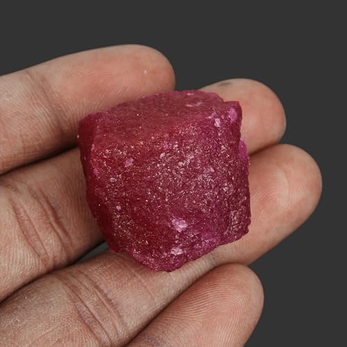 77 Ct. A Grade Natural Raw Rough Red Ruby Earth Mined Healing Crystal Rough Stone for Cabbing, Lapidary GA-124