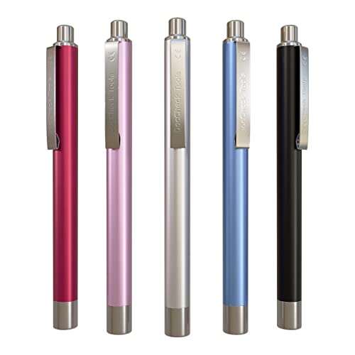 Flashing LED Diagnostic Light - Bright LED, Various Colors, Robust Metal Housing, Clip for Firm Hold, Ideal for Doctors and Nurses (Pink) Pink