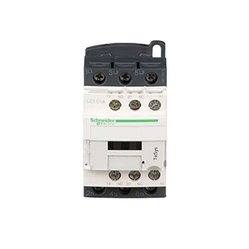 Schneider Electric TeSys Control LC1D Power Contactor, 3 Poles, LC1D18B7 | 1S+1Ö, 7.5 kW, 400 V AC3, coil 24 V AC, 18 A 18A 24V AC Coil dark gray