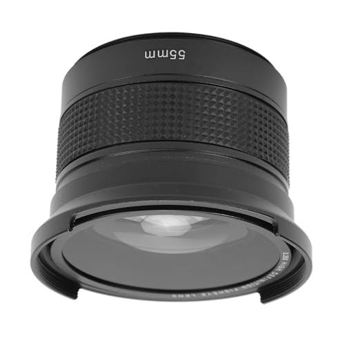0.35x Ultra Wide Angle Fisheye Lens with Macro, AF IR Compatible. Suitable for All Cameras, Camcorders, and Lenses. for High Resolution Day and Night Photography (55mm) 55mm