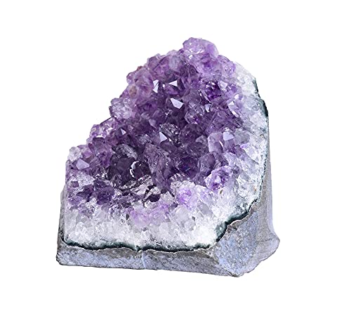 AMOYSTONE Amethyst Cluster Crystal Stone Rock Cluster Druzy Witchcraft Home Decor Small 0.5-1 LBS Irregular Unpolished Grade C Purple C 0.5-1 lbs.
