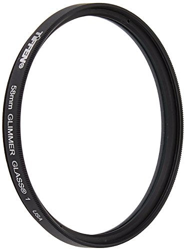 Tiffen 58GG1 58mm Glimmer Glass 1 Filter and Tiffen 58CP 58MM Circular Polarizer Glass Filter Black