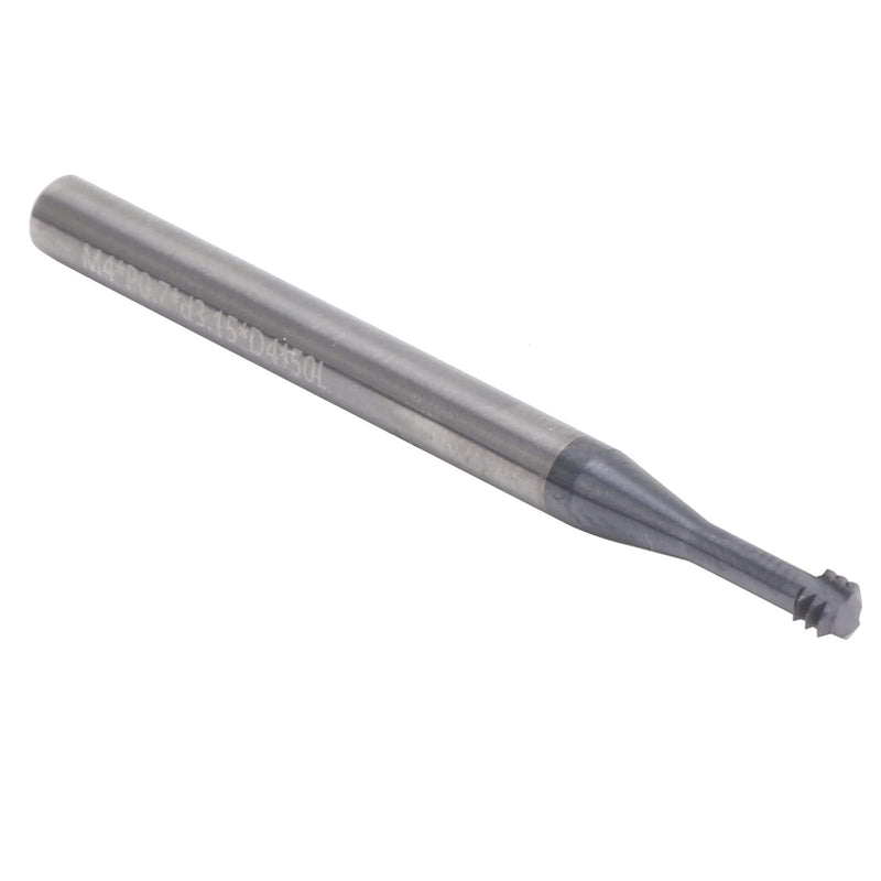 Cutting Cutter, 3-Tooth Metric 60° Tungsten Steel Thread Cutter, M4 x 0.7 x D4 x 50, Can Be Used for Aluminum, Copper, Stainless Steel, Alloy Steel