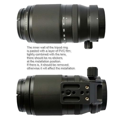 iShoot Lens Collar Tripod Mount Ring Compatible with Nikon Z 24-200mm f/4-6.3 VR, DX 50-250mm f/4.5-6.3 VR & Nikkor Z 70-180mm F2.8, Support Holder Bracket Bottom is Arca-Swiss Fit Quick Release Plate