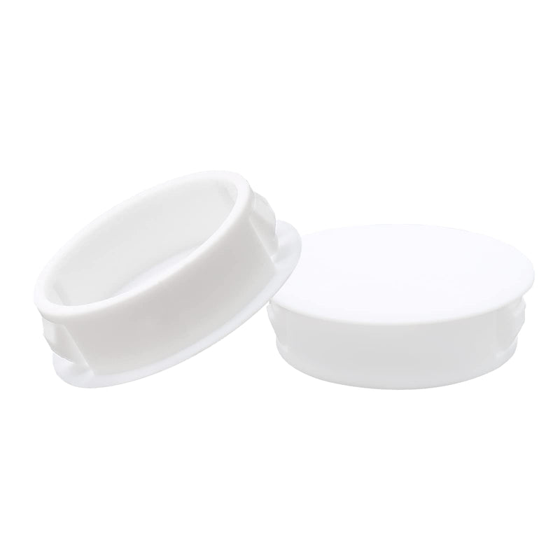 [Australia - AusPower] - 15PCS 32mm(1 1/4) White Hole Plugs Plastic Flush Type Hole Plugs Snap in Locking Hole Tube, Furniture Fencing Post Pipe Insert End Caps (White) 32mm (1 1/4") 