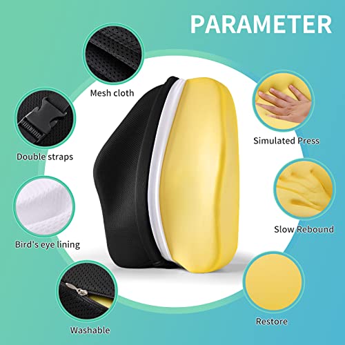 Lumbar Support Pillow for Office Chair Back Support Pillow for Chair Car Seat Back Support Ergonomic Back Chair Pillow Desk Chair Back Cushion for Back Pain Back Rest Pillow Lumbar Back support Black