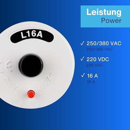 REV Screw Fuse, Automatic Screw, 16 A, Medium Slow Rising (L), White 16A
