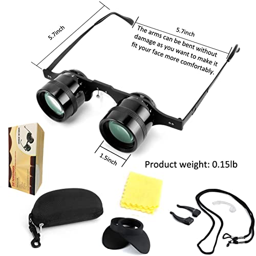 Hands-Free Binoculars Glasses for Opera, TV, Fishing, Concerts, Theater