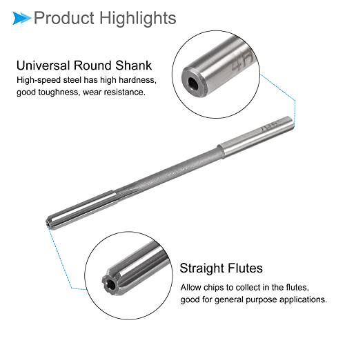 Clamping Reamers 4 mm Cutting Diameter H7 High Speed Steel Straight Groove Milling Cutter (Application: for Lathe Drilling Machine) Pack of 1 4mm