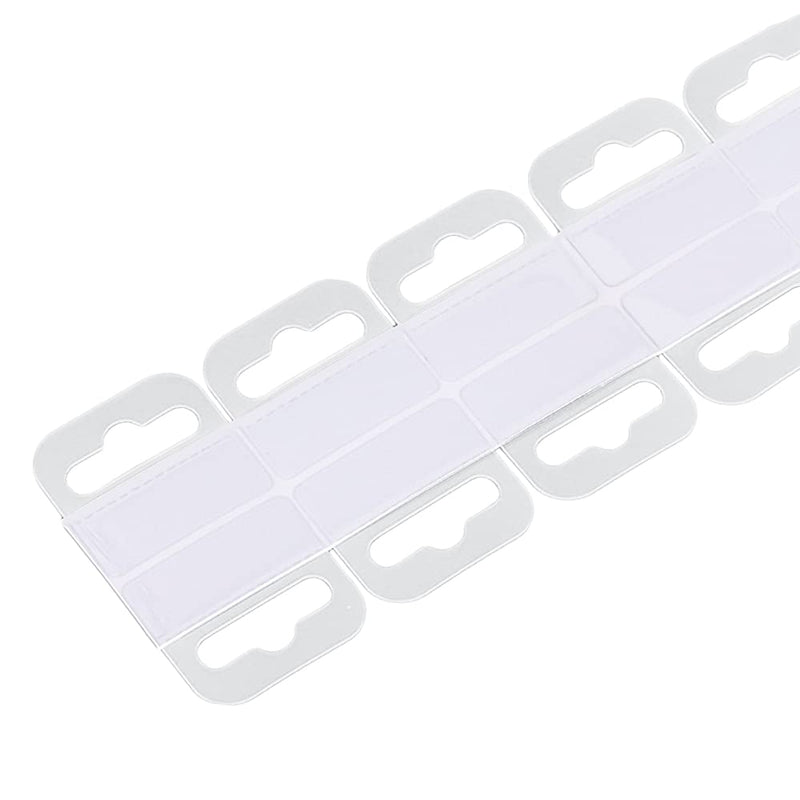 [Australia - AusPower] - Clear Self Adhesive Hang Tabs Hooks Plastic Display Hand Tabs Slot Hole Folding Tab for Store Retail Display(200 Pieces) 17.7*13.7inch 