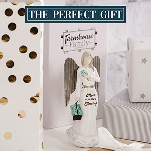 Pavilion - 7.5" Angel Figurine - Mom You are A Blessing - Simplistic Rustic Modern Farmhouse Statue 83543