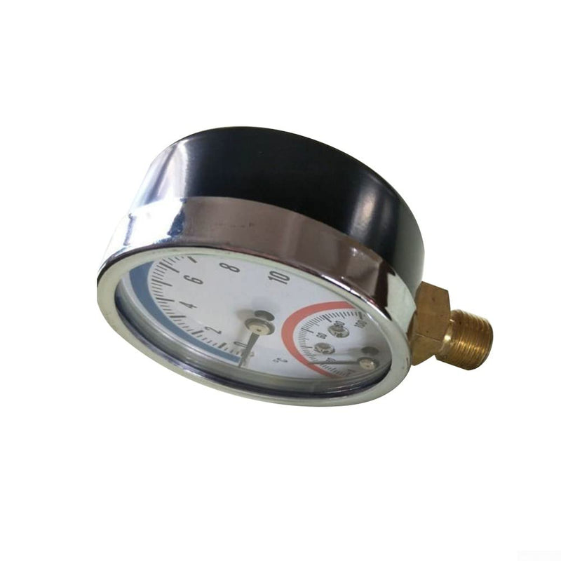 [Australia - AusPower] - Temperature Manometer, Input 120 °C, Thermomanometer, Temperature Manometer, G1/4 Thread, 0-10 Bar 
