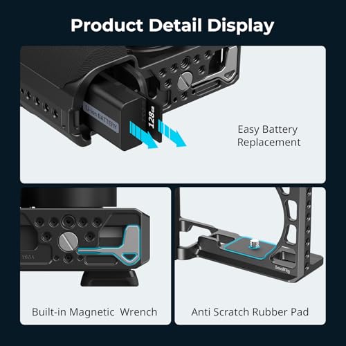 SmallRig Cage with Silicone Handgrip & Cold Shoe for Sony a6100, a6300, a6400-3164