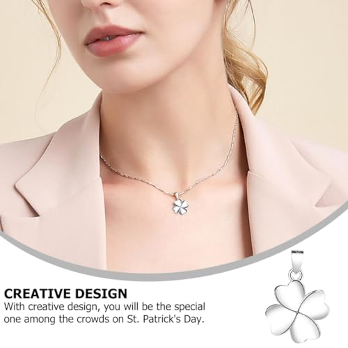 Anneome 1Pc Silver Patrick's Day Pendant Necklace Comfortable Lightweight Festival Jewelry for Masquerade for Friends Creative Design for Memorable Celebrations