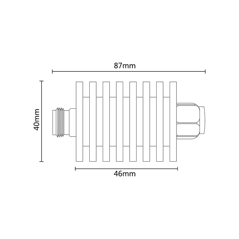 [Australia - AusPower] - 20DB 25W N Fixed Attenuator - 25 Watt Attenuator 50 Ohm DC-3Ghz 20DB 25W N 20DB 