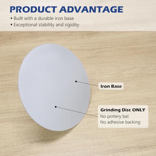 SCOTTCHEN Diamond Grinding Disc, 8” (200mm),No Center Hole,Flat Lap Disk Polishing Discs -240 Grit,Sanding Grinding Disc for Gemstone, Tile, Porcelain, Glass & Metal Polishing 240grit