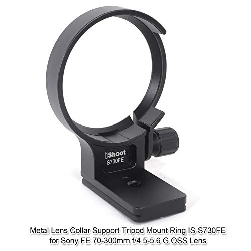 iShoot Improved 82mm Lens Collar Tripod Mount Ring for Sony FE 70-300mm f/4.5-5.6 G OSS Lens SEL70300G, Built-in ARCA-Swiss Fit Quick Release Plate for Arca Type Tripod Ball Head