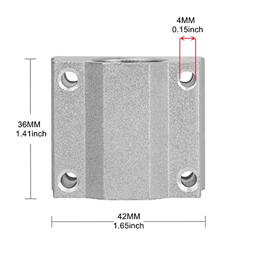 4Pcs SCS12UU Linear Motion Ball Bearing Slide Unit Bushing(12MM Inner Dia.) for CNC Machine Linear Sliding, 3D Printer Part