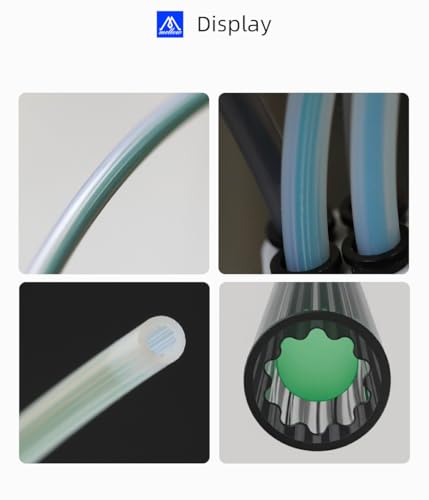 5Meters Up to 260°C Upgraded PTFE tube OD 4mm Star Shape Inner Ultra Smooth Flow Compatible with Bambulab A1 A1 mini H2D H2S P1P P1S X1 All FDM 3D Printers with 1.75mm Filament (Translucent, 5M)