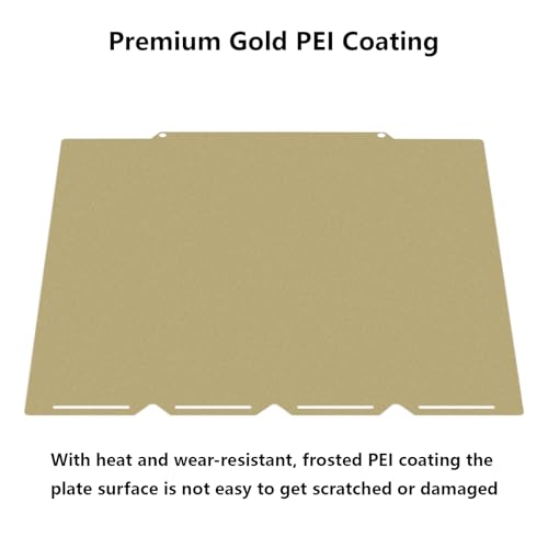 Double-Sided Gold PEI Build Plate for Snapmker U1, Textured PEI Plate Print Bed Platform Spring Steel Flexible Sheet for Snapmker U1, 276 X 293MM