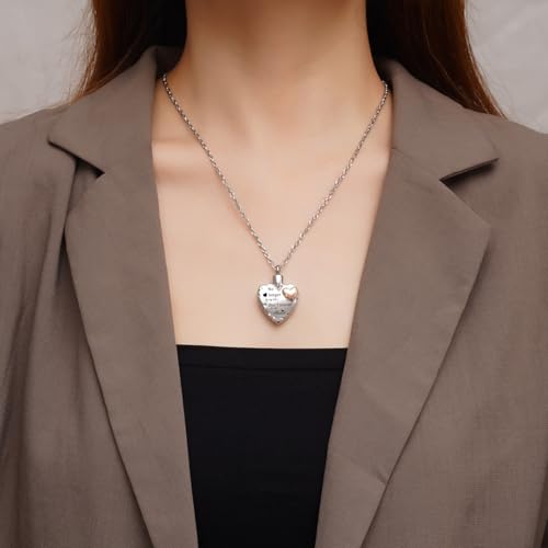 Decor Urns Heart Urn Necklace Ashes Cremation Jewelry for Women Men Keepsake Pendant Memorial Ash Locket Holder 3pcs memorial necklace