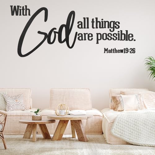 AceOrbit Bible Verse Wall Art 3D Wooden Letters Scripture Sign God