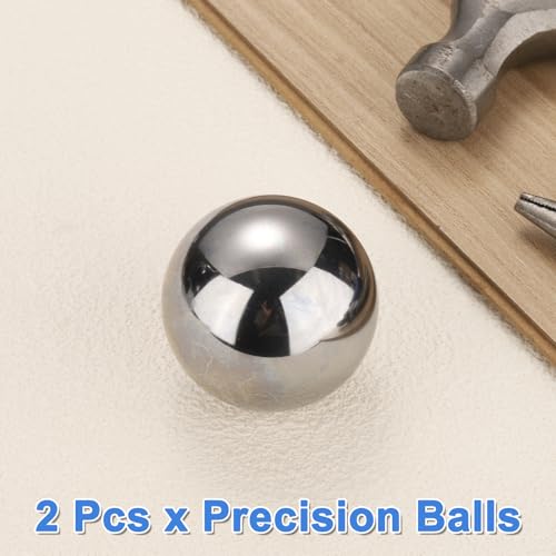 sourcing map Precision Balls 2" (50.8mm) Diameter G25 Solid Chrome Steel Bearing Balls for Ball Bearing, Machinery, Automotive, and DIY (Mirror Finish) 2" 1
