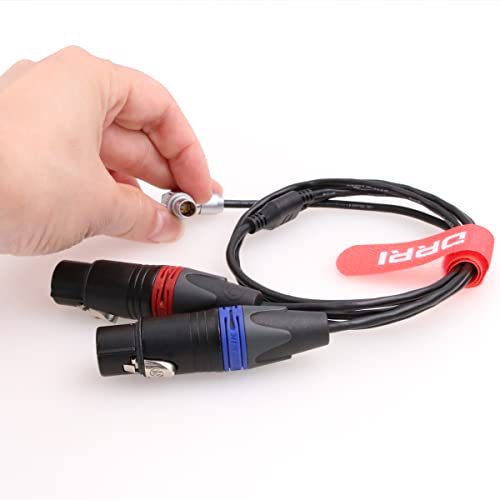 Audio Inputs Cable Dual XLR 3-Pin Female to 0B 6Pin for ARRI Alexa Mini LF Camera RA 6P-2*3xlr female
