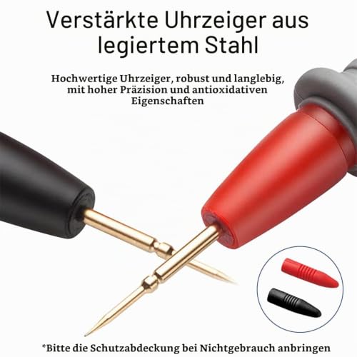 Heavy-Duty Multimeter Test Lead, 1 m, 1000 V, 20 A, Test Cable Set with Measuring Tips, Flexible Test Leads