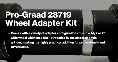 Pro-Graad 5/8"-11 wheel adapter kit for 1" arbor wheels, 28719 adapter components